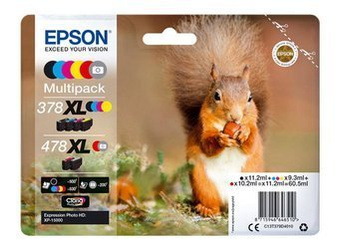 Originální inkousty Epson 378XL + 478XL [T379D] [C13T379D4010] [Multi CMYK] [Sada]