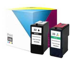 Sada kompatibilních inkoustů Lexmark 32 + 33 [CMYK] od Print.ink