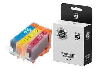 Sada kompatibilních inkoustů Canon CLI-521 [CMY] [Tři kusy] od Print.ink