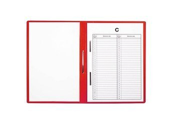 Pořadač z PVC Biurfol s perforací červený