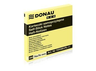 Donau samolepicí poznámkový blok žlutý 76x76