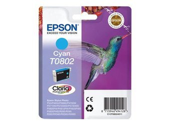 Originální inkoust Epson T0802 [C13T08024011] [Modrý]