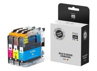 Sada kompatibilních inkoustů Brother LC125XLRBWBP [CMY] [Tři kusy] od Print.ink