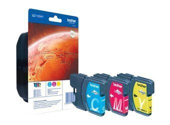 Originální inkousty Brother LC1100HYRBWBP [CMY] [Tři kusy]