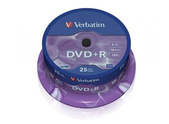 DVD+R Verbatim 4,7 GB 25 kusů