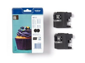Originální inkoust Brother LC123BKBP2 [LC123BK] [Černý] [Dva kusy]
