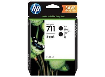 Originální inkoust HP 711 [P2V31A] [Černý] [Dva kusy]