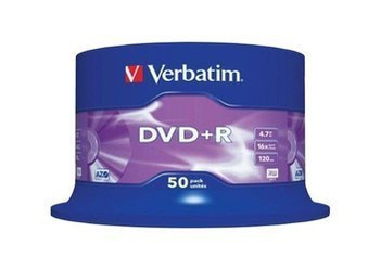 DVD+R Verbatim 4,7 GB 50 kusů