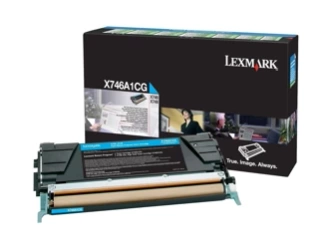 Originální toner Lexmark X746A1CG [Modrý]