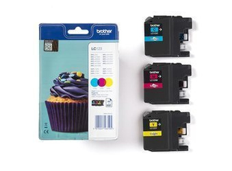 Originální inkousty Brother LC123RBWBP [CMY] [Tři kusy]