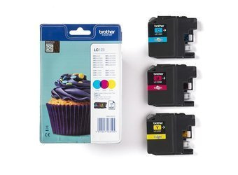Originální inkousty Brother LC123RBWBP [CMY] [Tři kusy]