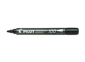 Permanentní popisovač Pilot SCA-100, černý, kulatý hrot