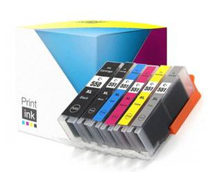 Sada kompatibilních inkoustů Canon PGI-550XL + CLI-551XL [CMYK+GY] od Print.ink