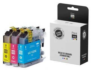 Sada kompatibilních inkoustů Brother LC123RBWBP [CMY] [Tři kusy] od Print.ink