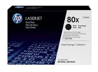 Originální toner HP 80X [CF280XD] [Černý] [Dva kusy]